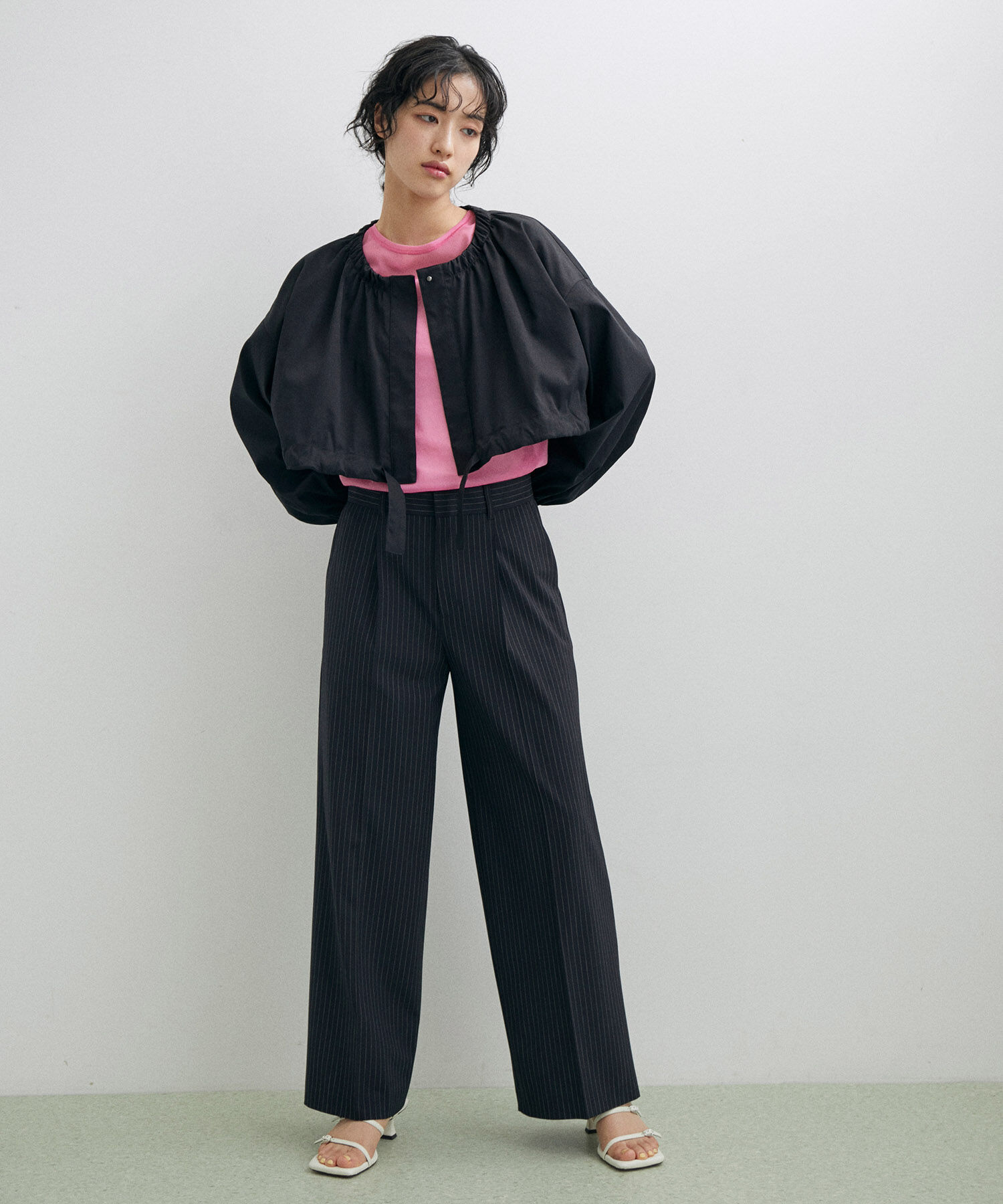 ADAM ET ROPE'「【サステナブル】コルセットコンビセミワイドパンツ」|その他|