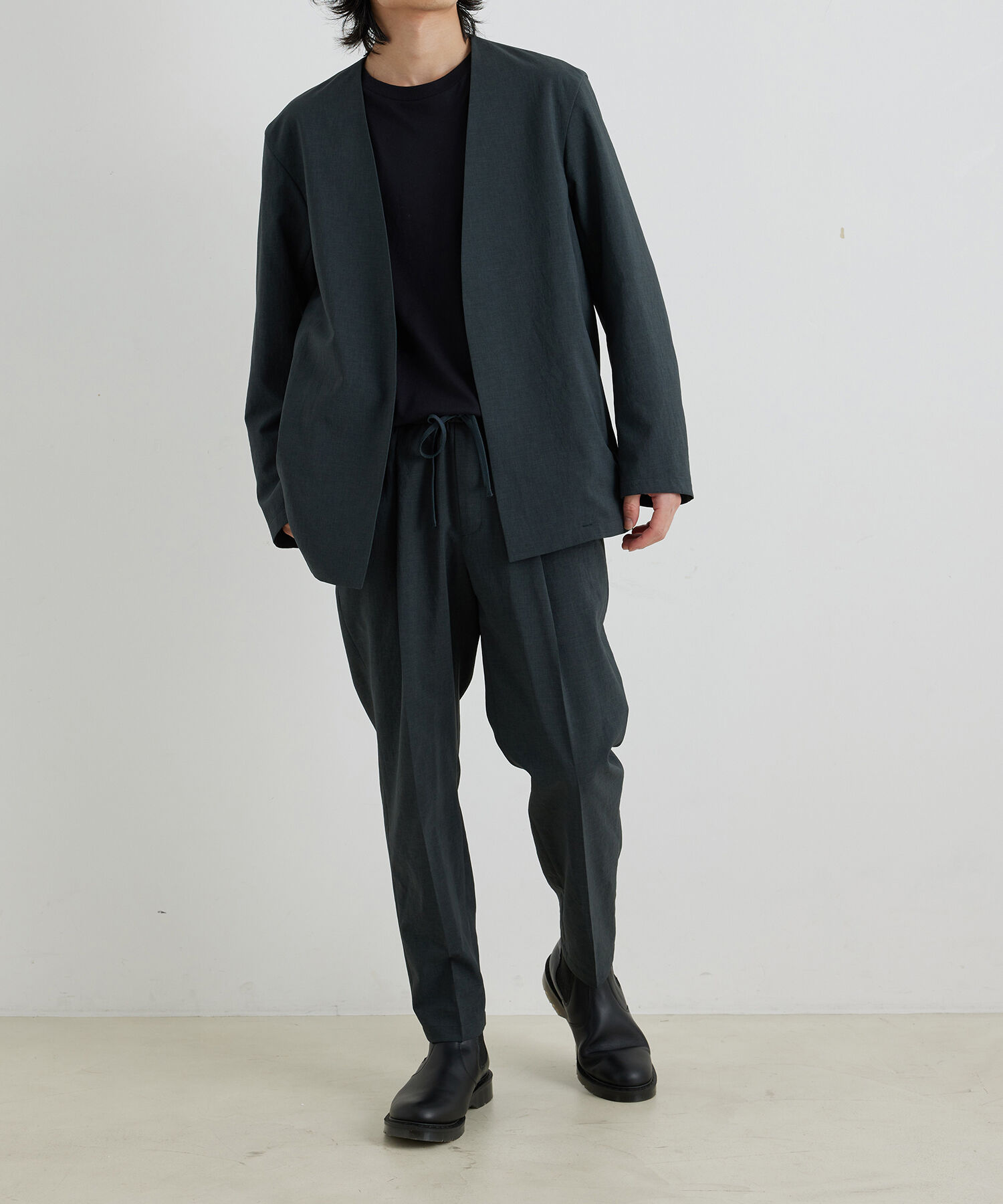 ADAM ET ROPE'「【RIRANCHA/リランチェ】ノーカラージャケット セットアップ / 速乾 / 冷感 / イージーケア / ユニセックス」|スーツ|