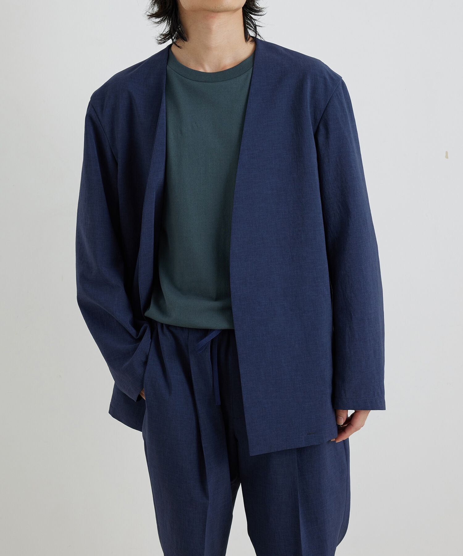 ADAM ET ROPE'「【RIRANCHA/リランチェ】ノーカラージャケット セットアップ / 速乾 / 冷感 / イージーケア / ユニセックス」|スーツ|