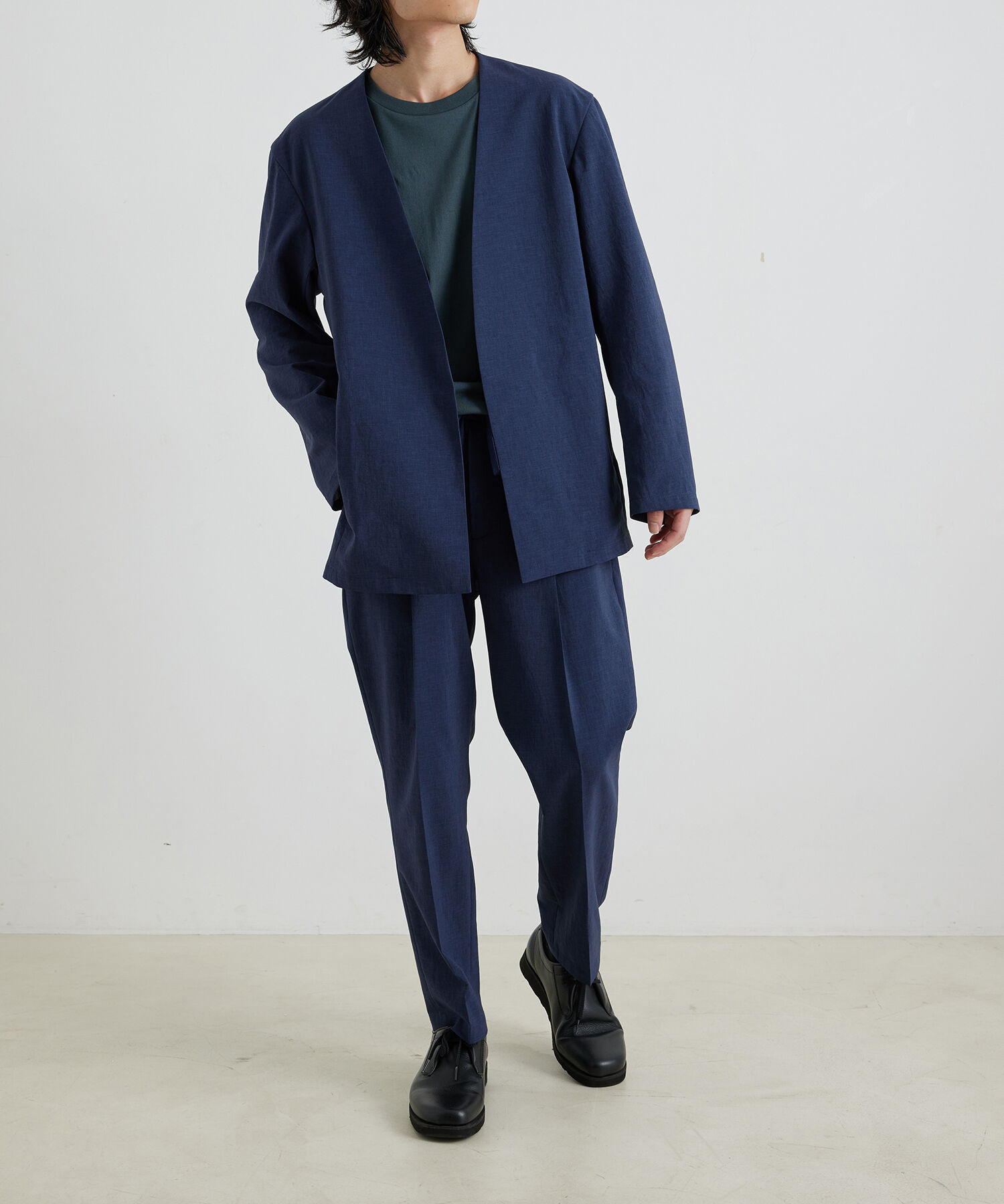 ADAM ET ROPE'「【RIRANCHA/リランチェ】ノーカラージャケット セットアップ / 速乾 / 冷感 / イージーケア / ユニセックス」|スーツ|