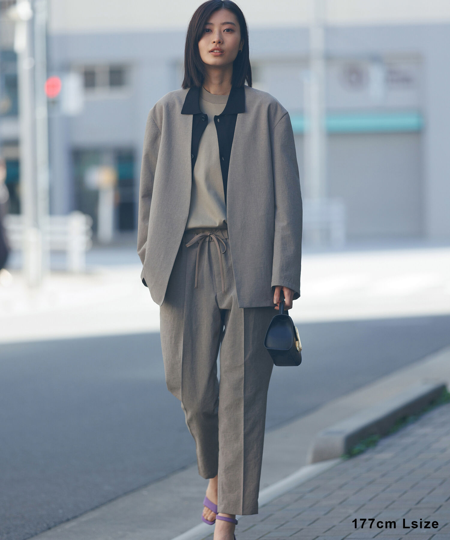 ADAM ET ROPE'「【RIRANCHA/リランチェ】ノーカラージャケット セットアップ / 速乾 / 冷感 / イージーケア / ユニセックス」|スーツ|