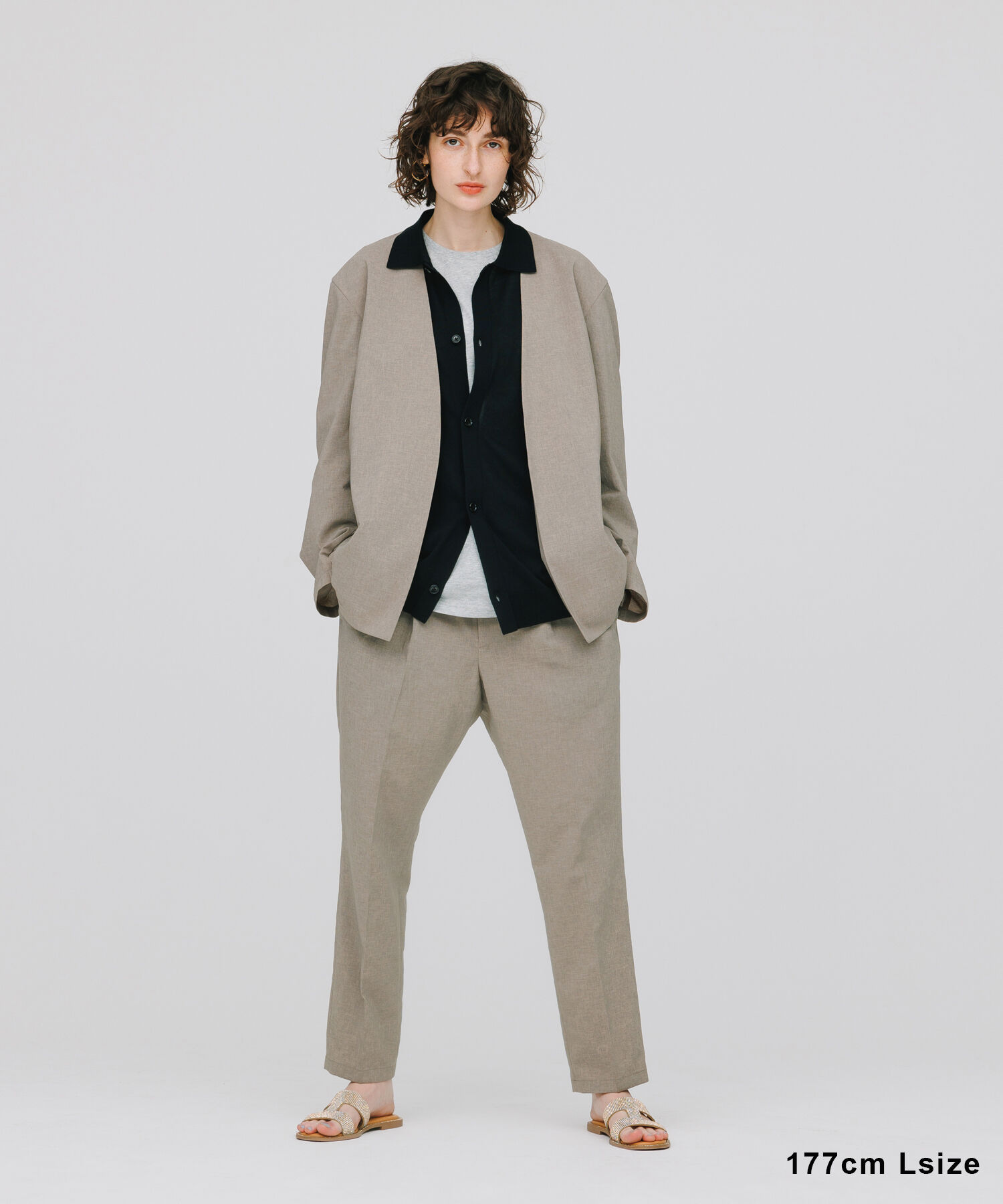 ADAM ET ROPE'「【RIRANCHA/リランチェ】ノーカラージャケット セットアップ / 速乾 / 冷感 / イージーケア / ユニセックス」|スーツ|