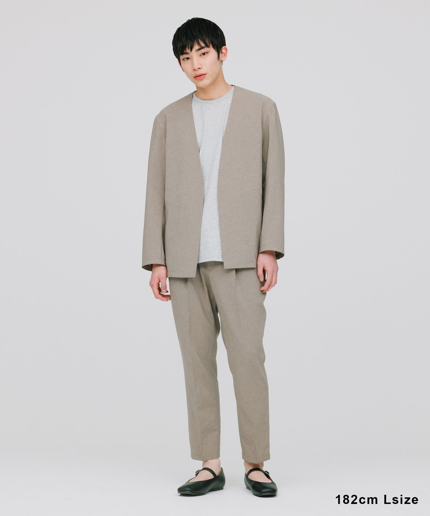 ADAM ET ROPE'「【RIRANCHA/リランチェ】ノーカラージャケット セットアップ / 速乾 / 冷感 / イージーケア / ユニセックス」|スーツ|