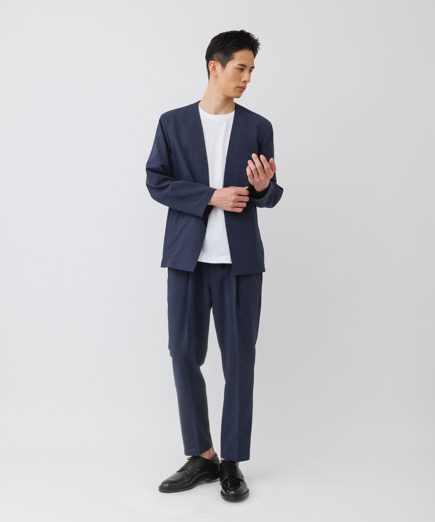 ADAM ET ROPE'「【RIRANCHA/リランチェ】ノーカラージャケット セットアップ / 速乾 / 冷感 / イージーケア / ユニセックス」|スーツ|