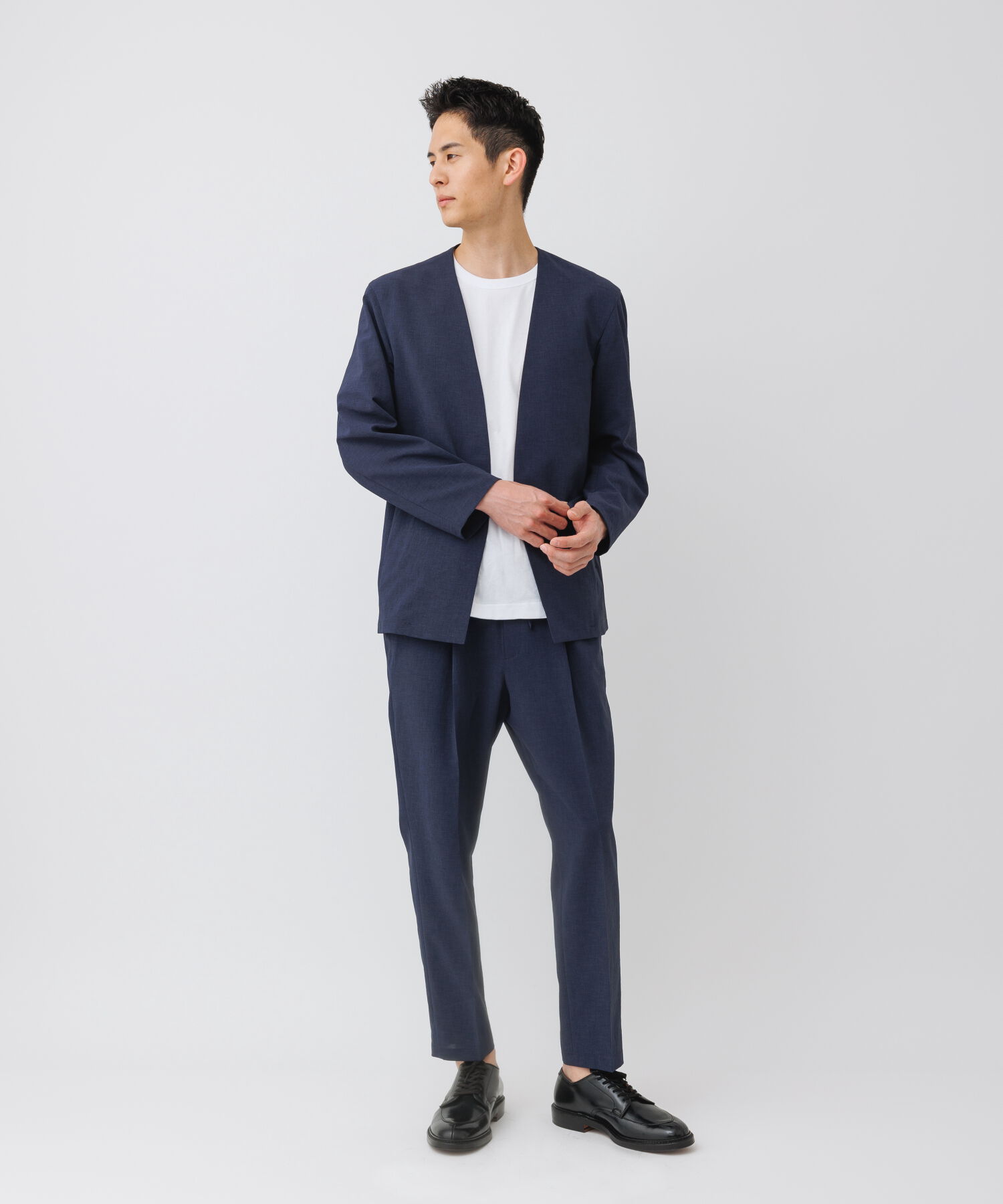 ADAM ET ROPE'「【RIRANCHA/リランチェ】ノーカラージャケット セットアップ / 速乾 / 冷感 / イージーケア / ユニセックス」|スーツ|