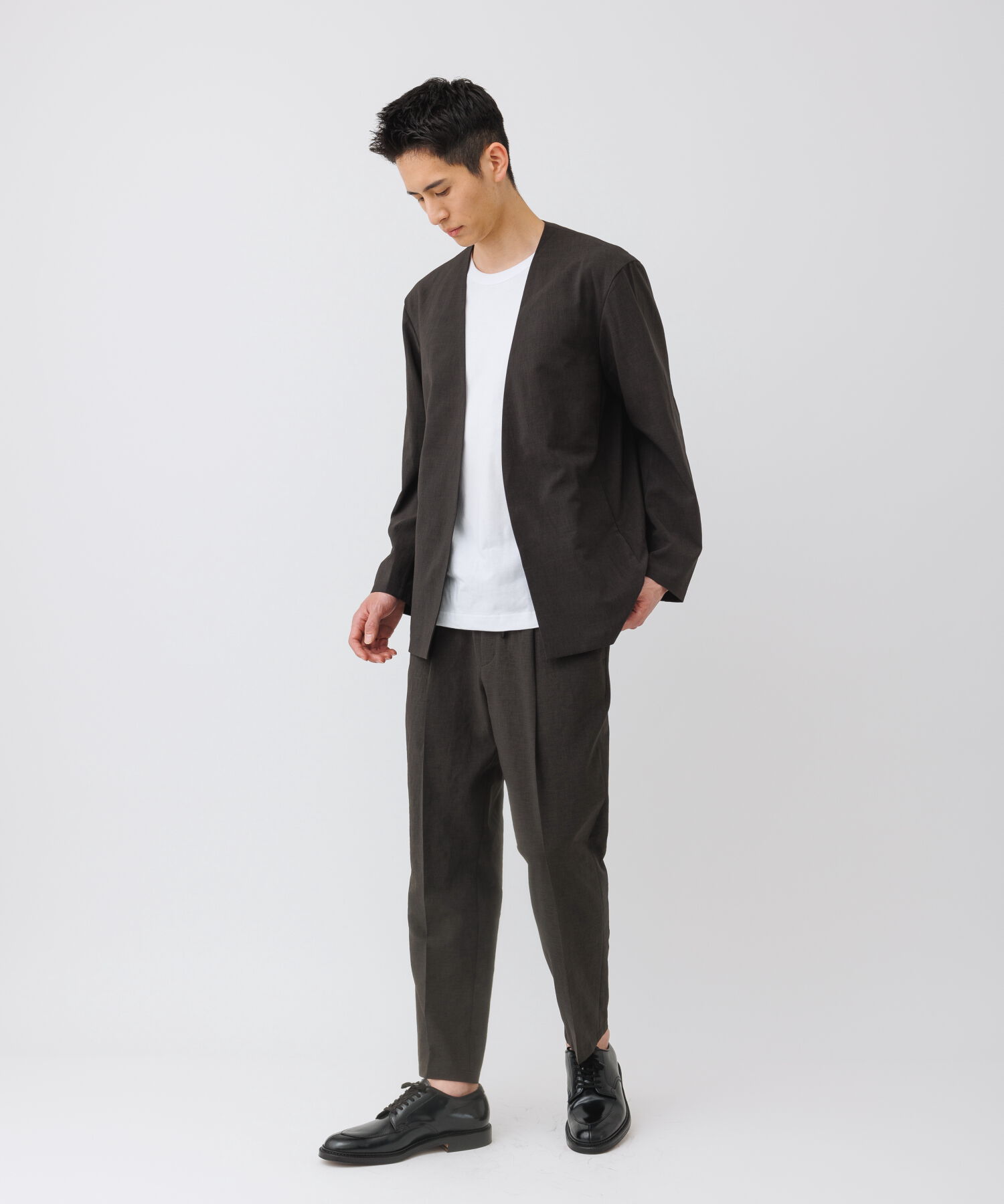 ADAM ET ROPE'「【RIRANCHA/リランチェ】ノーカラージャケット セットアップ / 速乾 / 冷感 / イージーケア / ユニセックス」|スーツ|