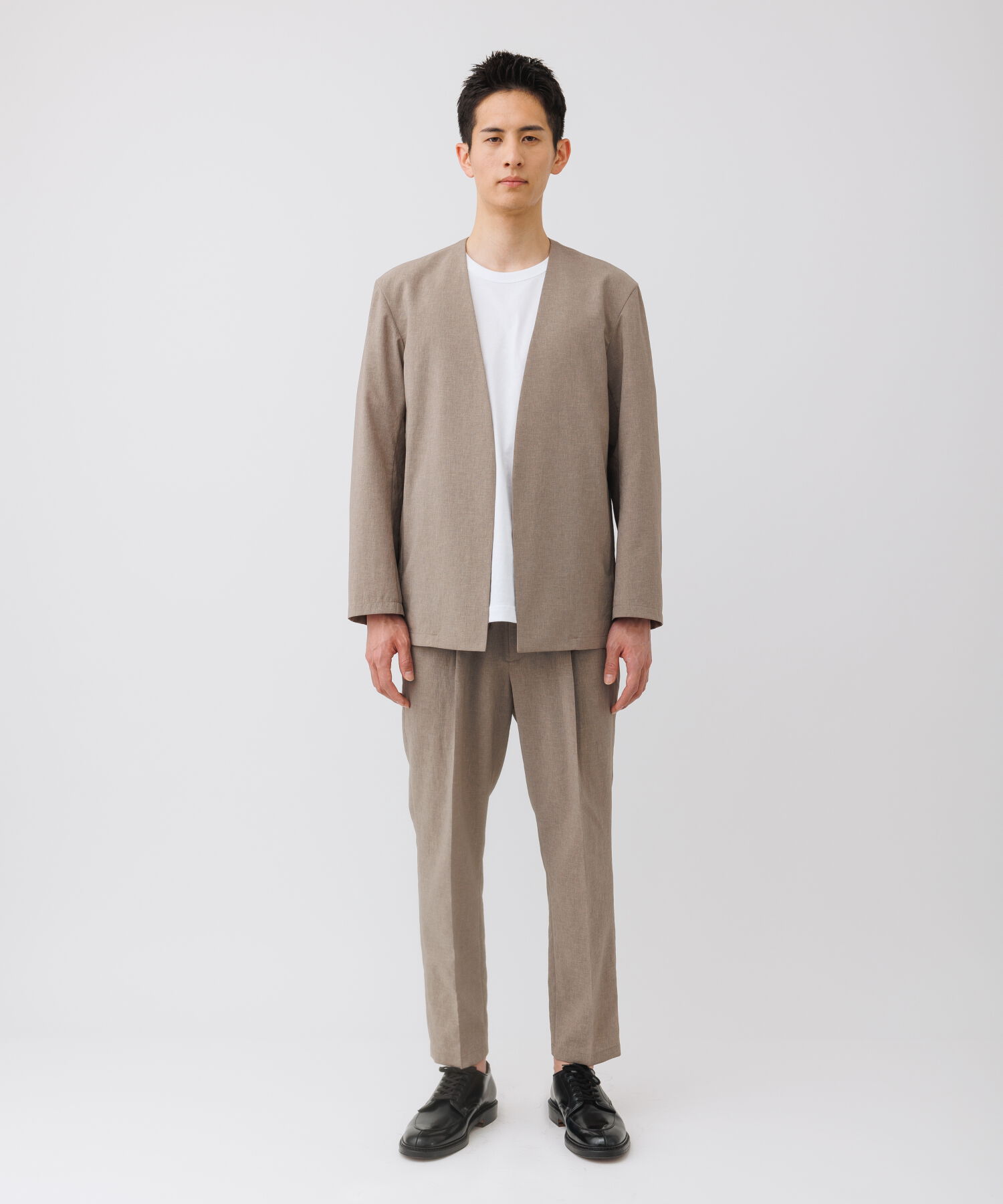 ADAM ET ROPE'「【RIRANCHA/リランチェ】ノーカラージャケット セットアップ / 速乾 / 冷感 / イージーケア / ユニセックス」|スーツ|