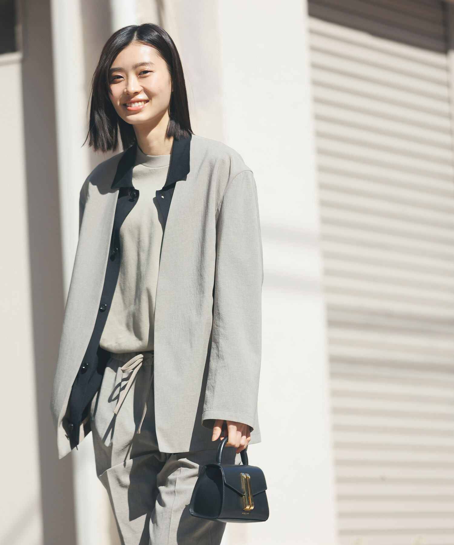 ADAM ET ROPE'「【RIRANCHA/リランチェ】ノーカラージャケット セットアップ / 速乾 / 冷感 / イージーケア / ユニセックス」|スーツ|