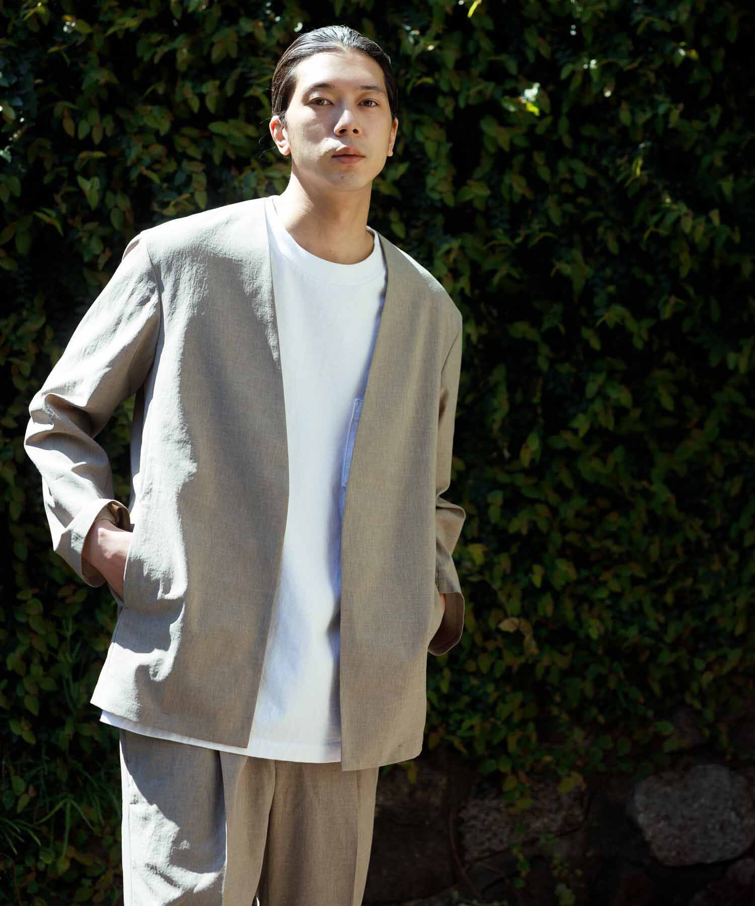 ADAM ET ROPE'「【RIRANCHA/リランチェ】ノーカラージャケット セットアップ / 速乾 / 冷感 / イージーケア / ユニセックス」|スーツ|