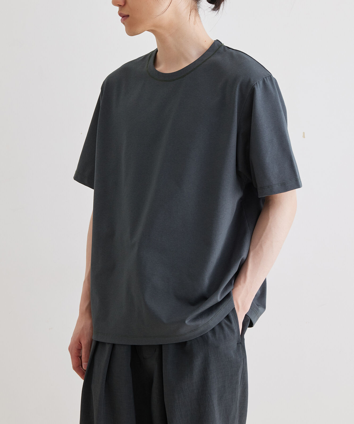 ADAM ET ROPE'「ボックスシルエット ジャージー Tシャツ / イージーケア / ユニセックス / 吸水速乾」|Tシャツ・カットソー|