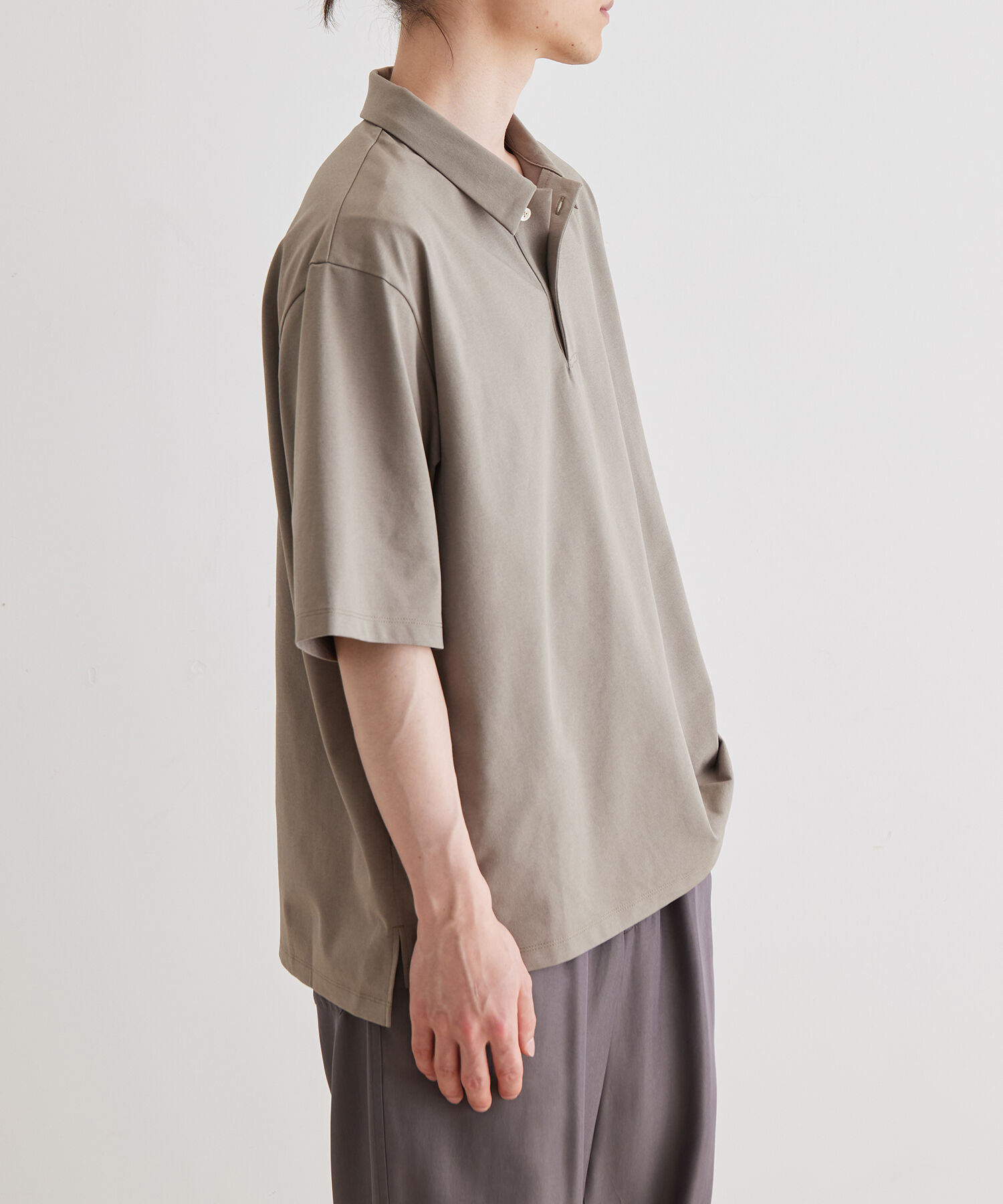 ADAM ET ROPE'「ボックスシルエット ジャージー ポロシャツ / イージーケア / ユニセックス / 吸水速乾」|ポロシャツ|