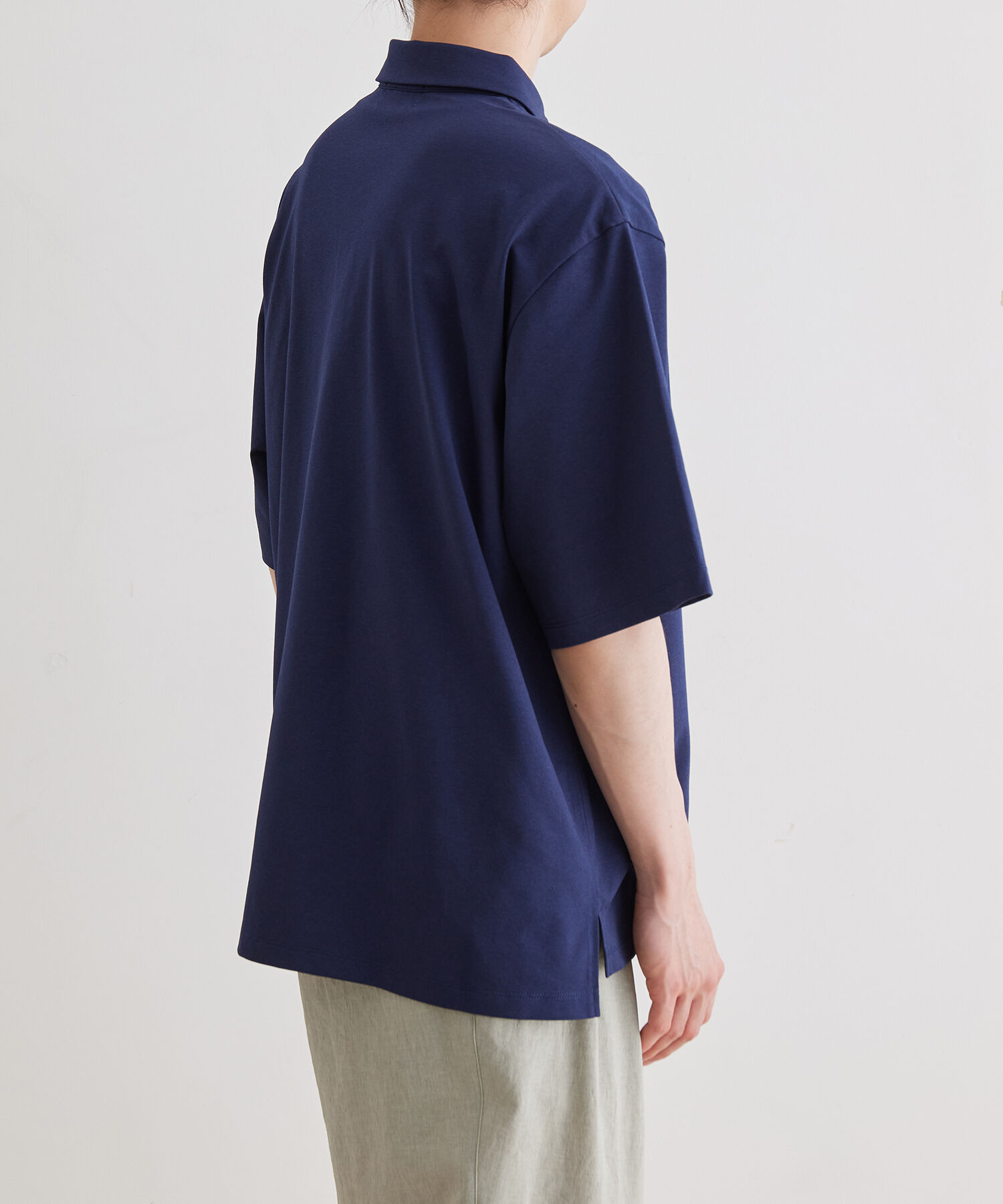 ADAM ET ROPE'「ボックスシルエット ジャージー ポロシャツ / イージーケア / ユニセックス / 吸水速乾」|ポロシャツ|