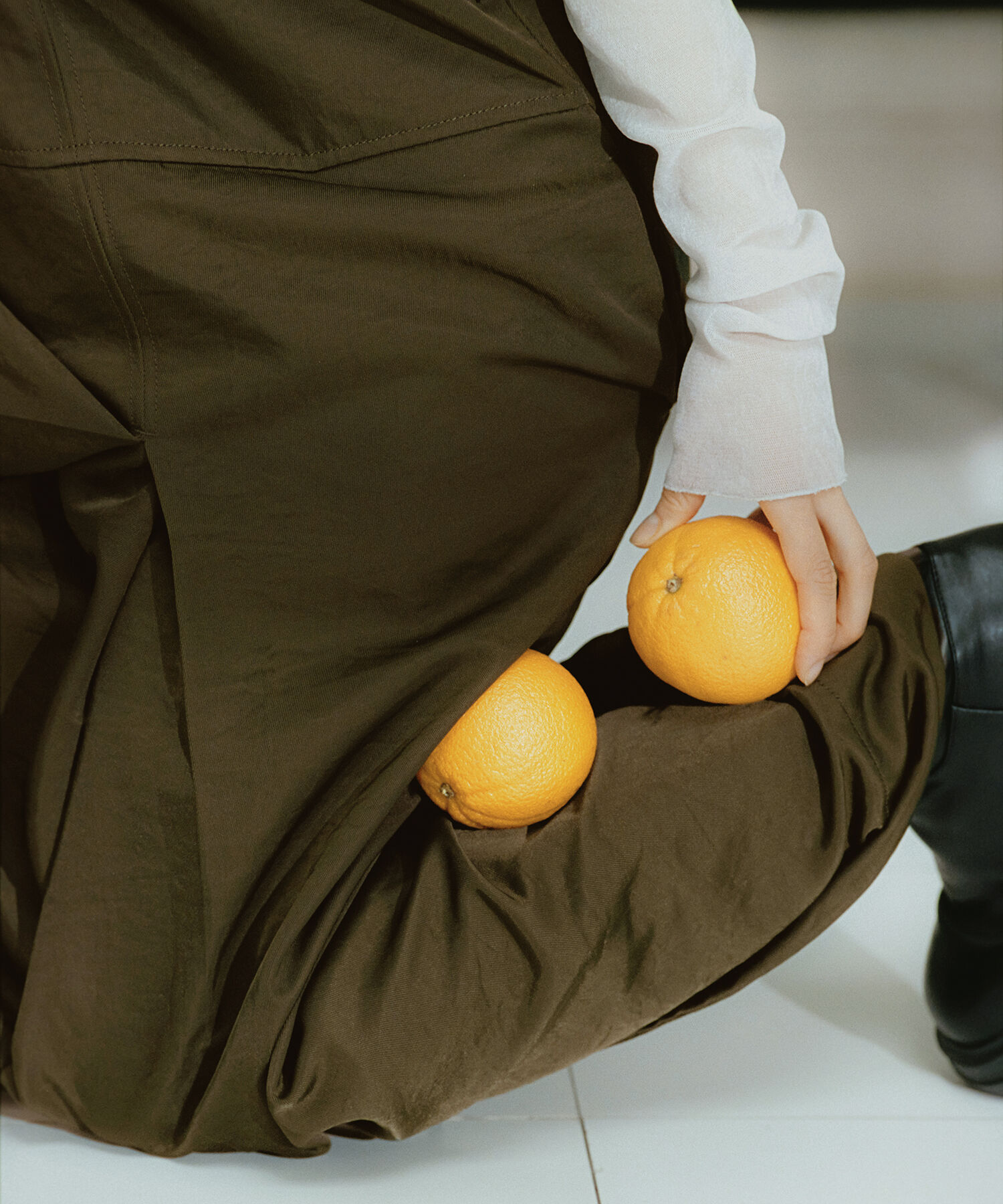 ADAM ET ROPE'「【WEB限定】ワイドタックジャンパースカート」|ジャンパースカート|