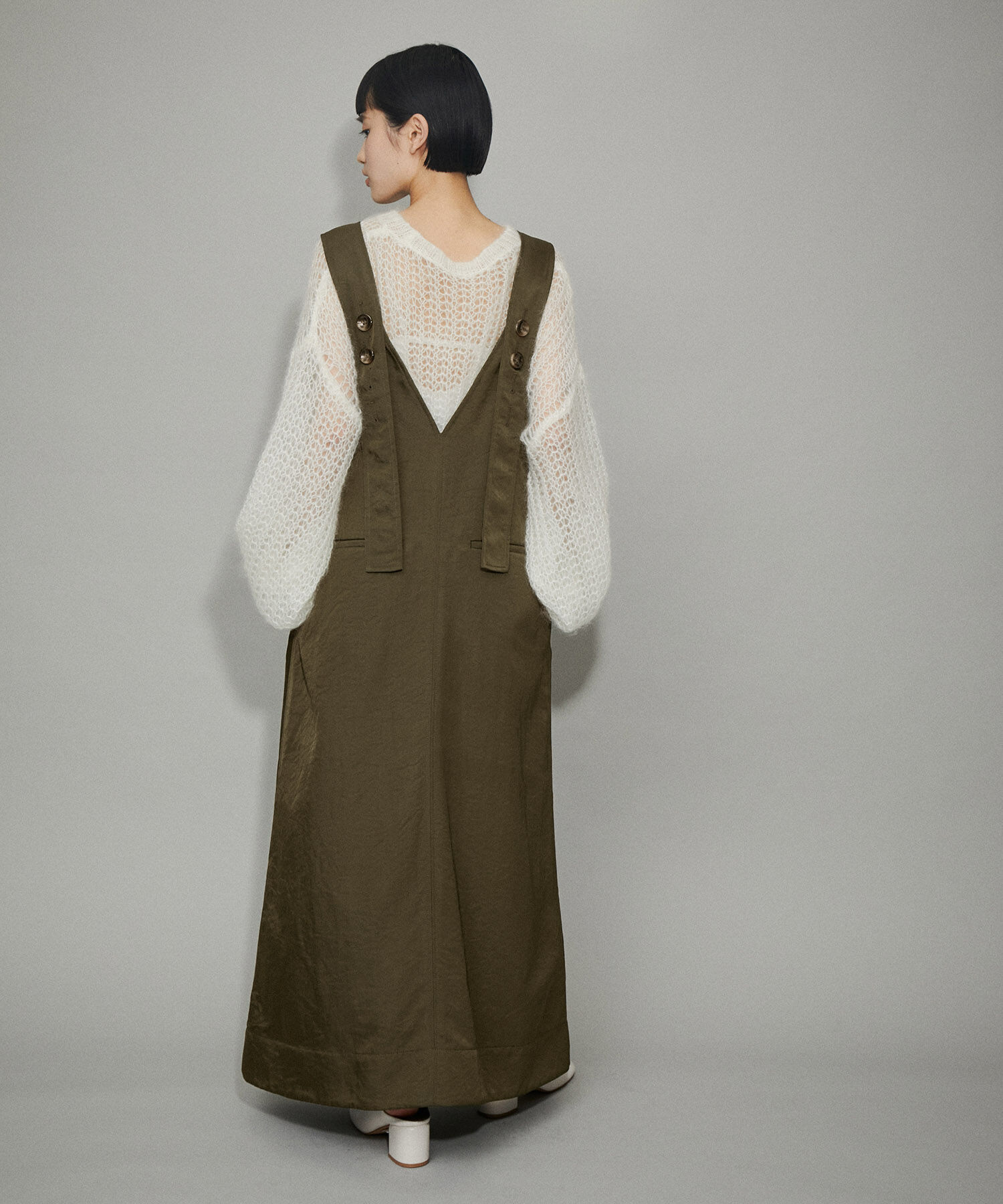 ADAM ET ROPE'「【WEB限定】ワイドタックジャンパースカート」|ジャンパースカート|