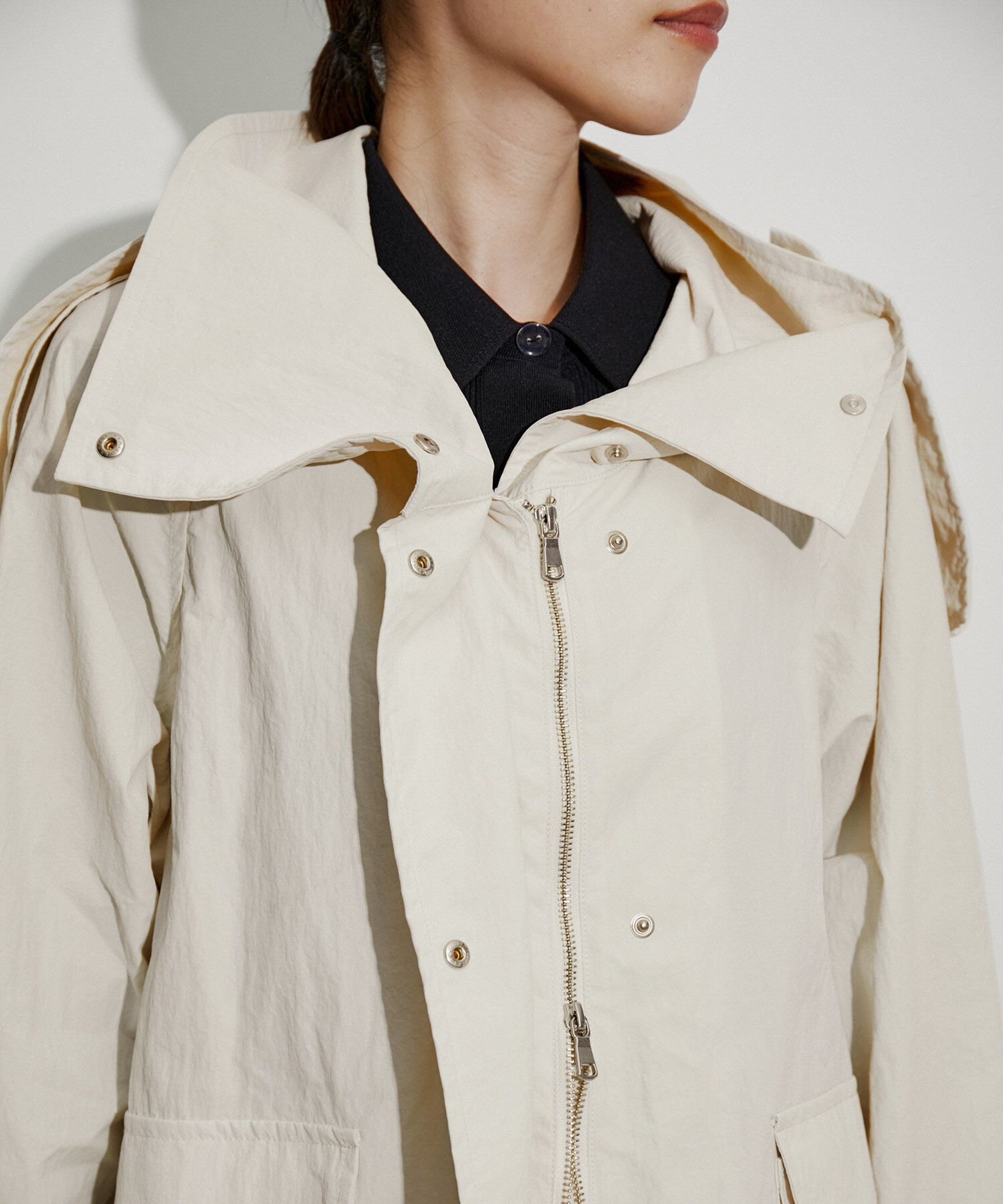 ADAM ET ROPE'「【サステナブル】スタンドカラーブルゾン」|ブルゾン・スタジャン|