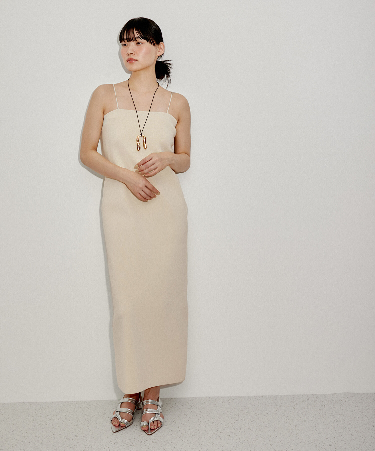 ADAM ET ROPE'「【サステナブル】ニットキャミワンピース」|ワンピース|