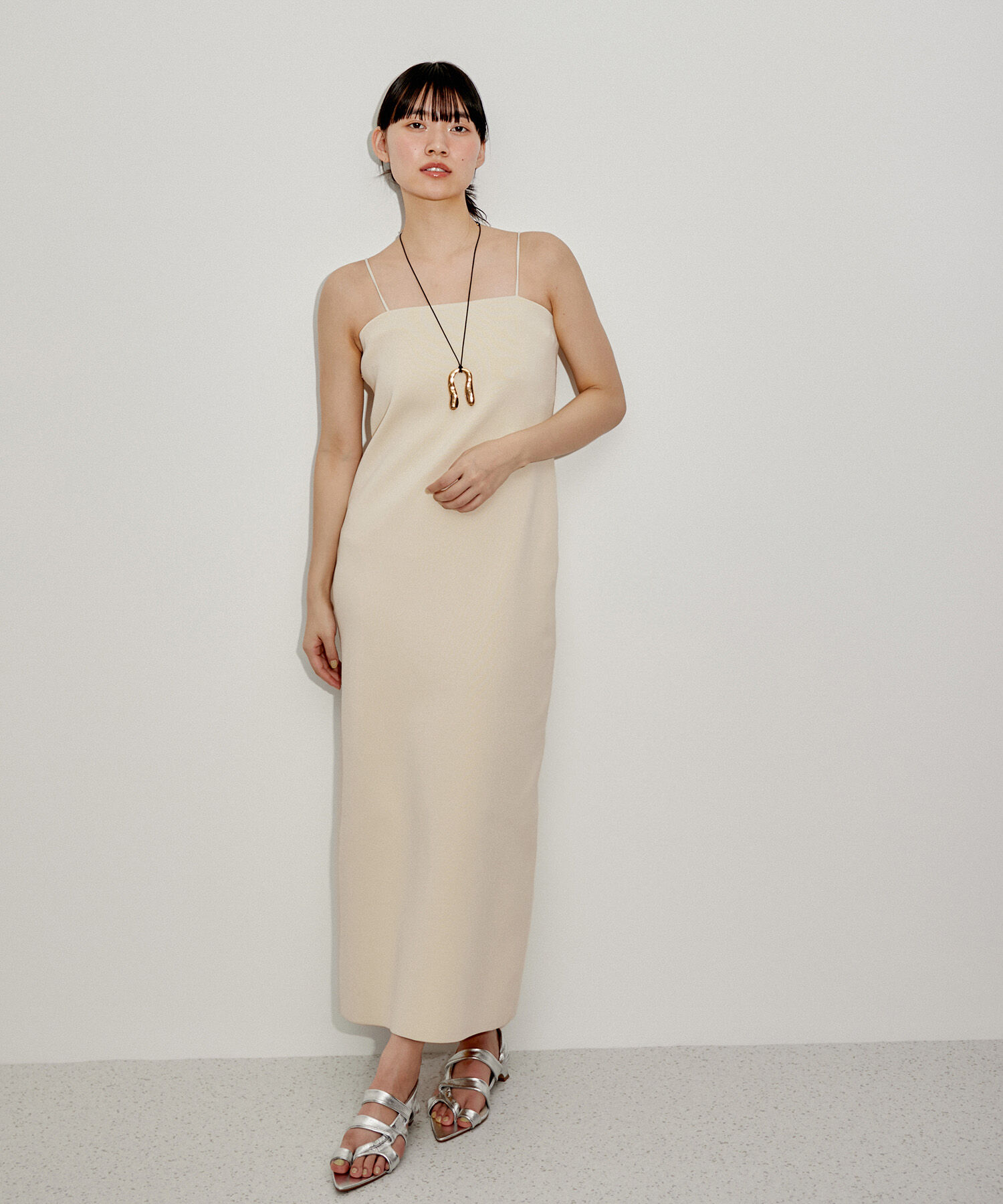 ADAM ET ROPE'「【サステナブル】ニットキャミワンピース」|ワンピース|オフホワイト(15)