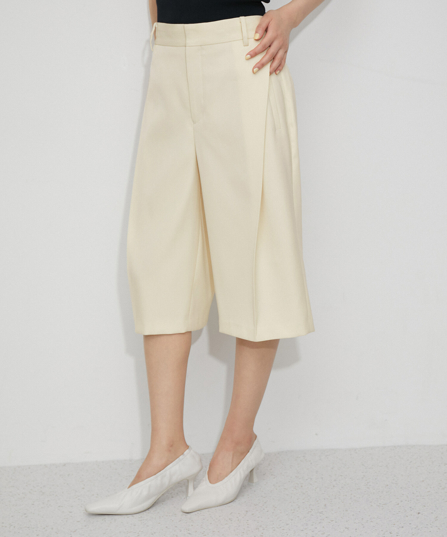 ADAM ET ROPE'「【サステナブル】ミドルレングスパンツ」|その他|オフホワイト(15)