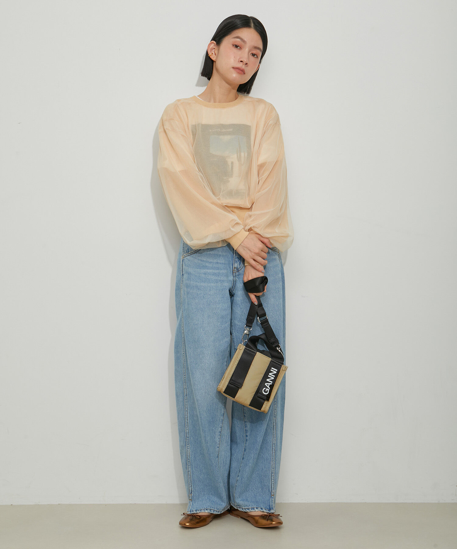 ADAM ET ROPE'「【GANNI for ADAM ET ROPE'】Recycled tech Mini Tote」|トートバッグ|