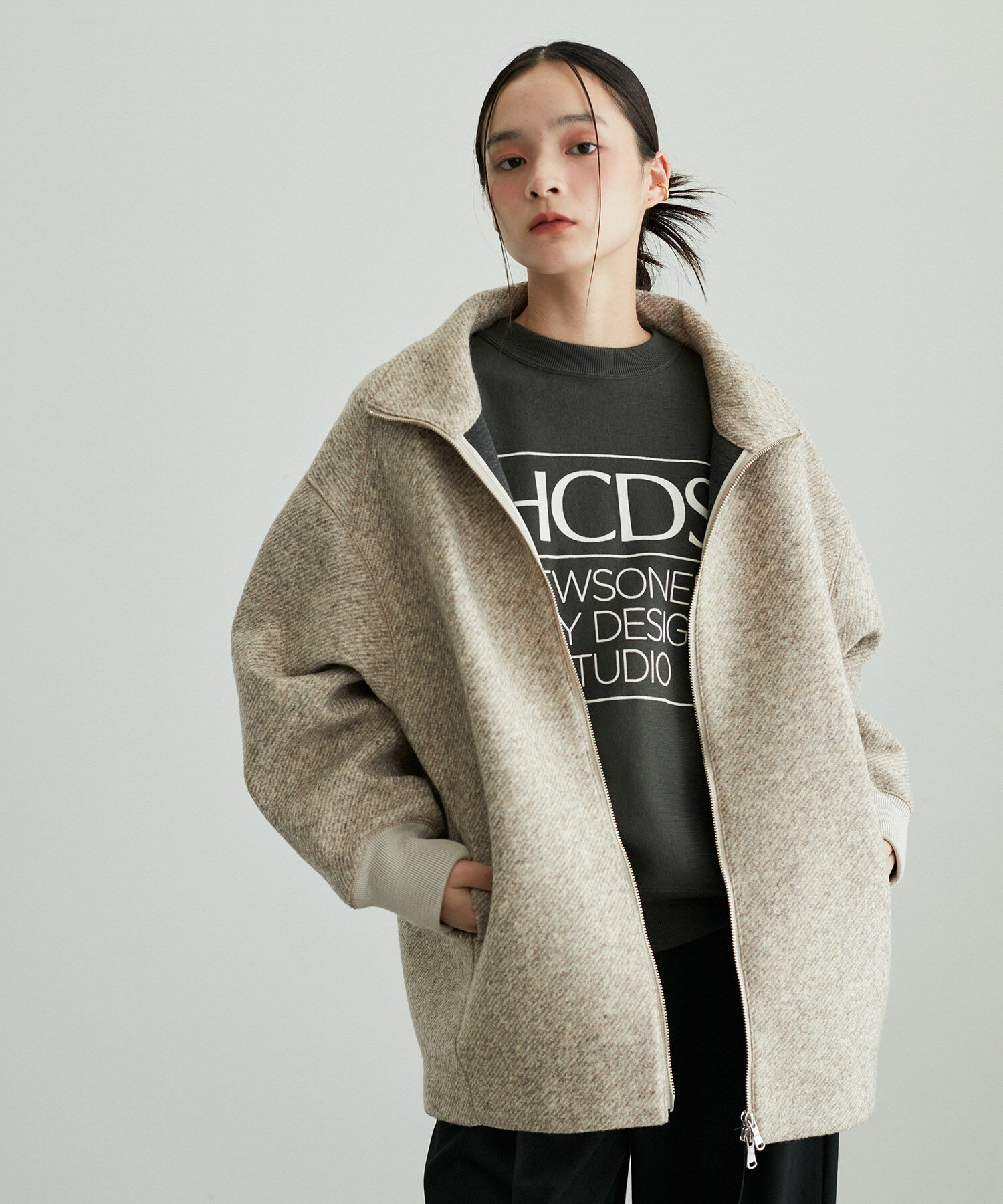 ADAM ET ROPE'「【サステナブル】ツイードボンディングコーディガン」|その他|