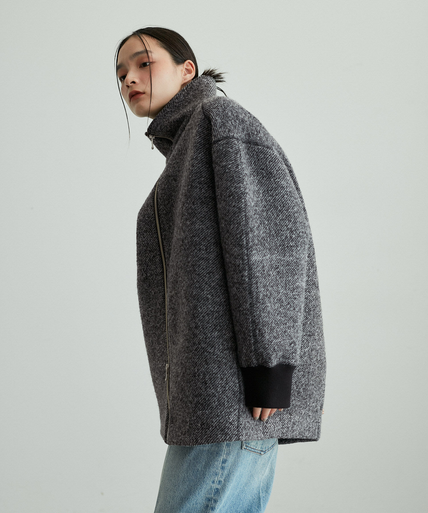 ADAM ET ROPE'「【サステナブル】ツイードボンディングコーディガン」|その他|