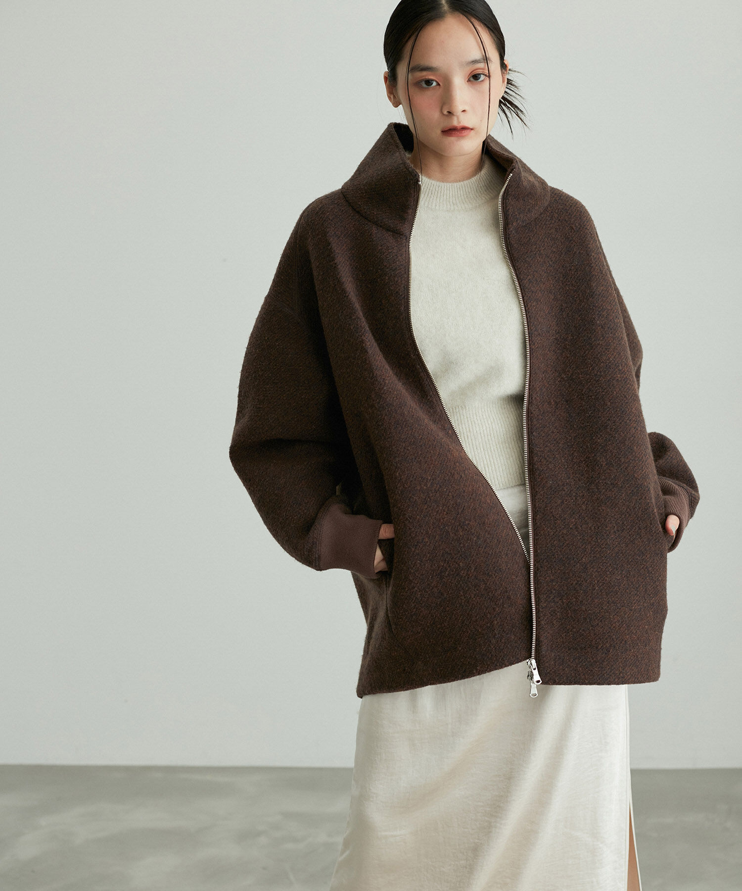 ADAM ET ROPE'「【サステナブル】ツイードボンディングコーディガン」|その他|