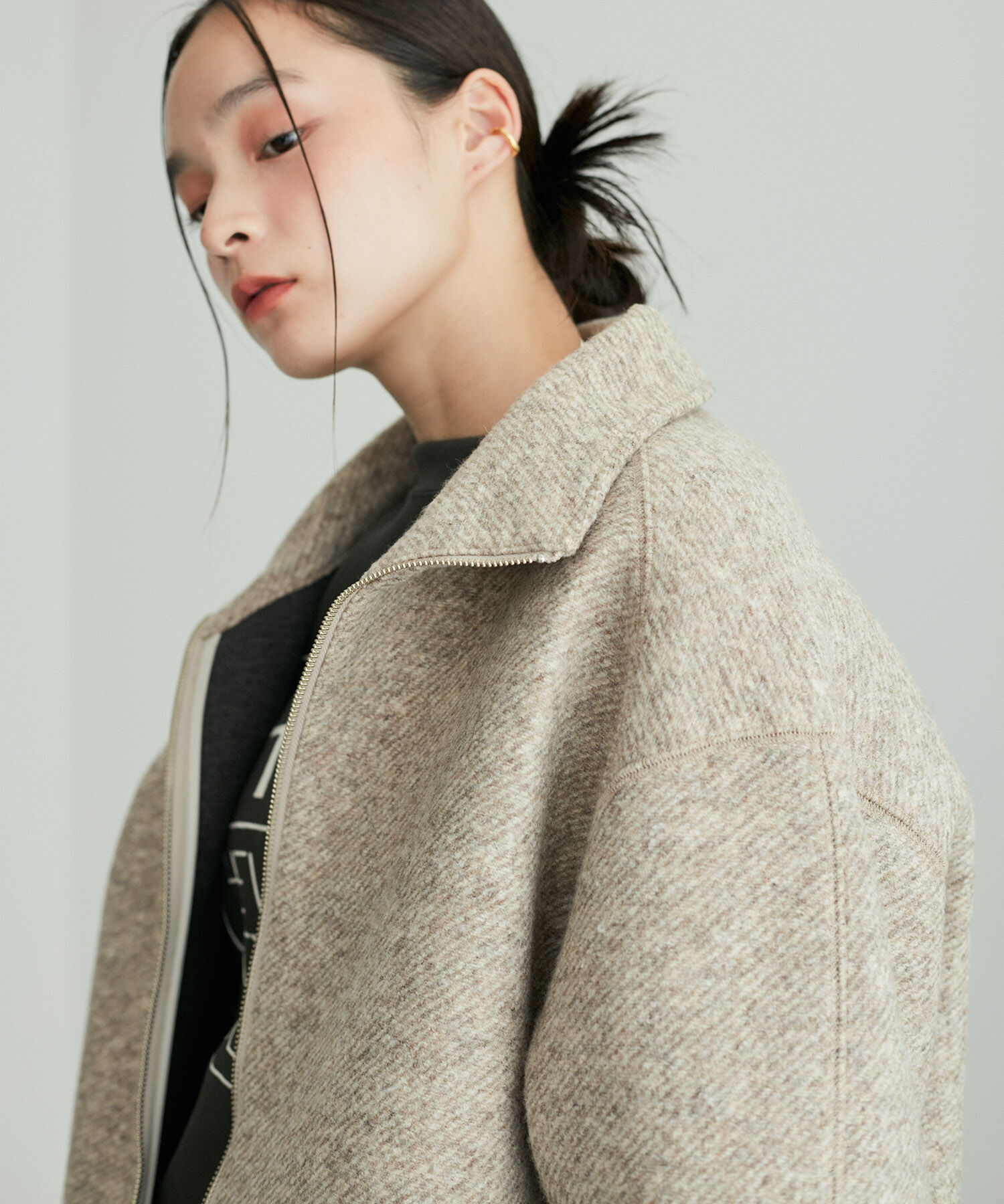 ADAM ET ROPE'「【サステナブル】ツイードボンディングコーディガン」|その他|