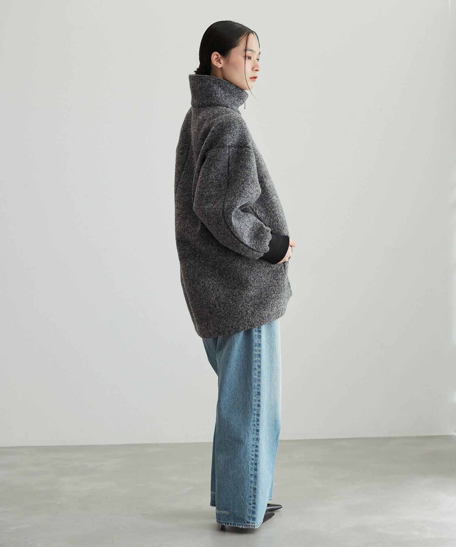 ADAM ET ROPE'「【サステナブル】ツイードボンディングコーディガン」|その他|