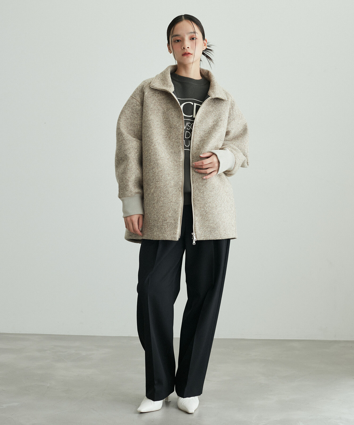 ADAM ET ROPE'「【サステナブル】ツイードボンディングコーディガン」|その他|