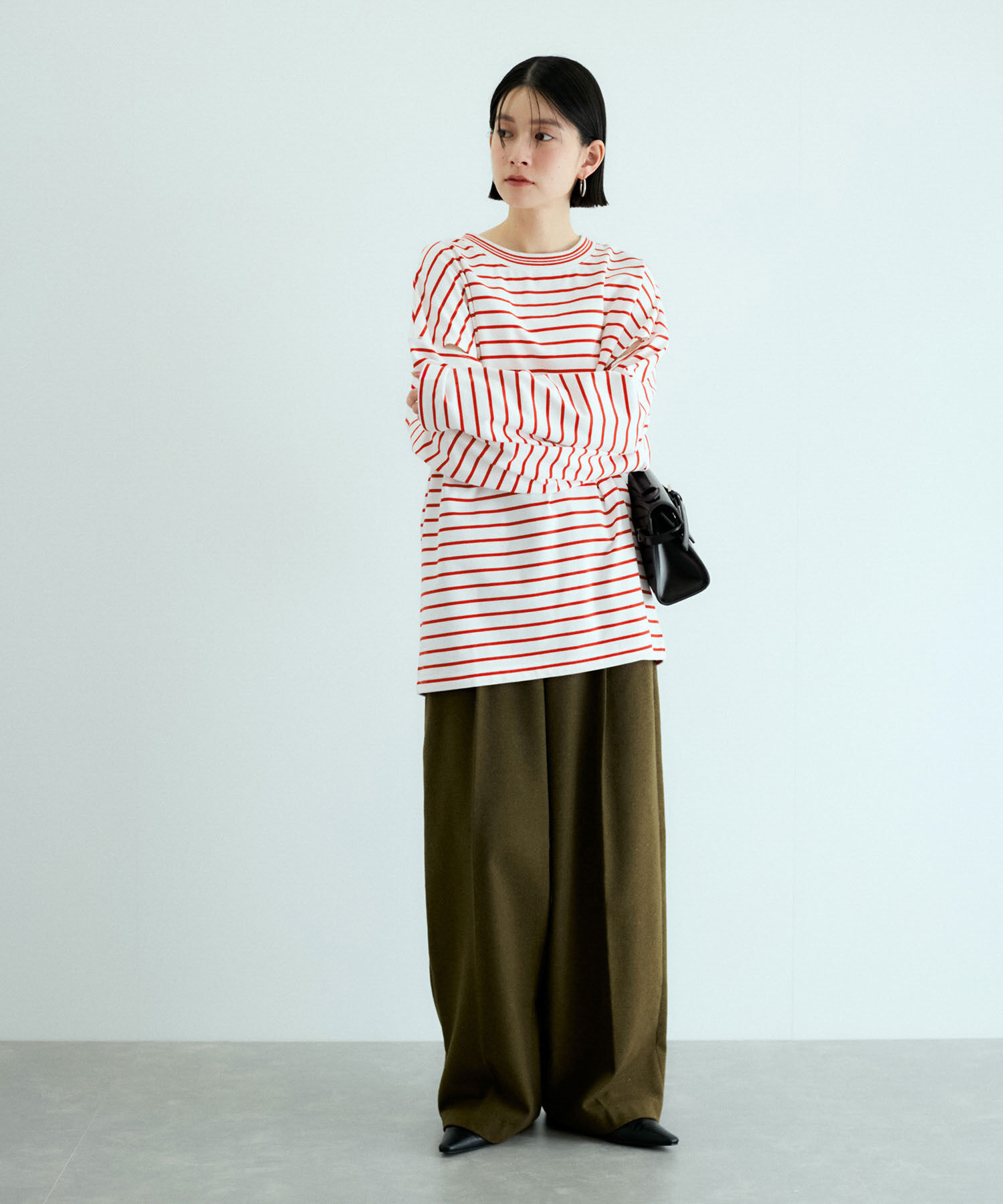 ADAM ET ROPE'「ボーダー2WAYロンTEE」|Tシャツ・カットソー|