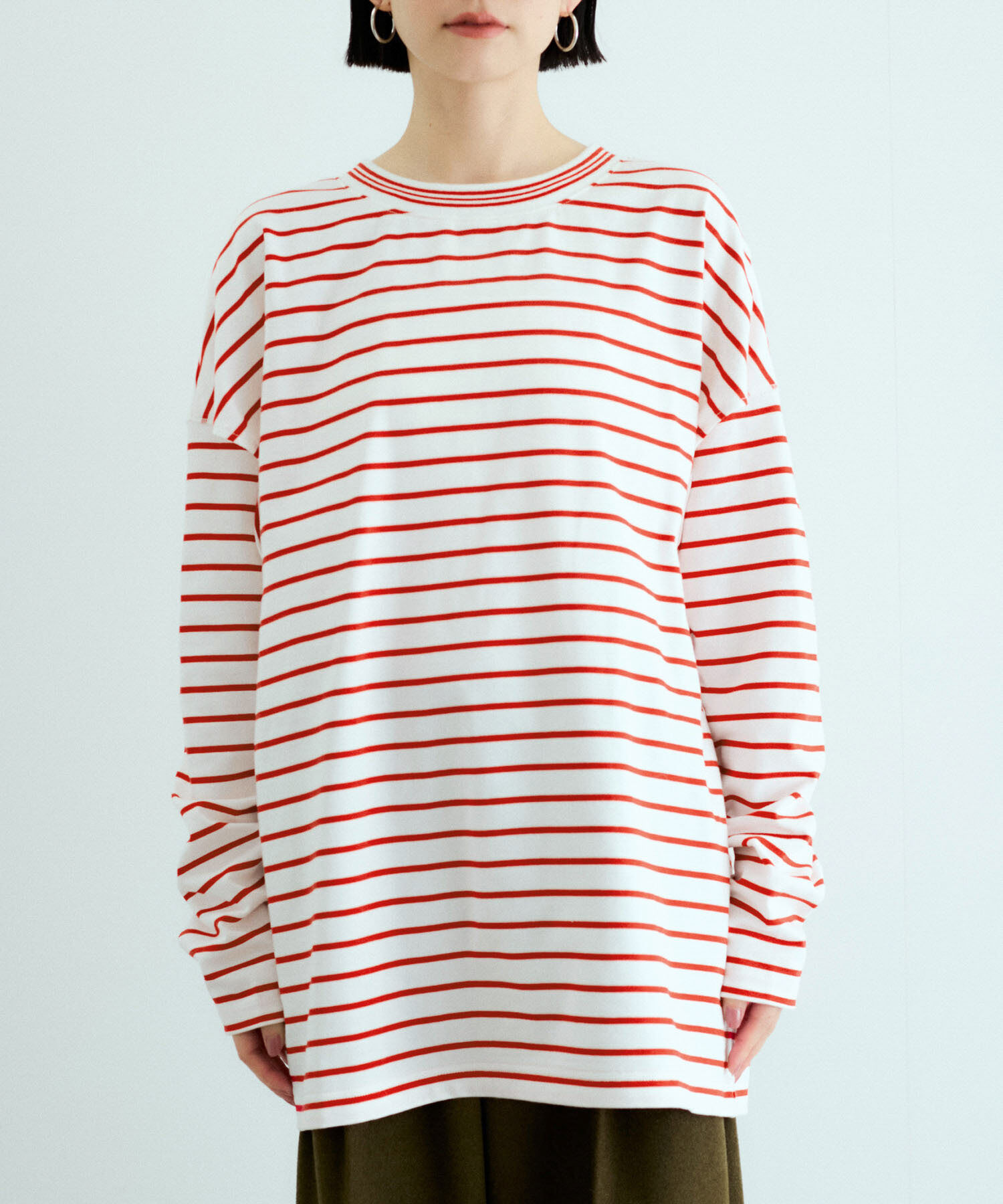 ADAM ET ROPE'「ボーダー2WAYロンTEE」|Tシャツ・カットソー|