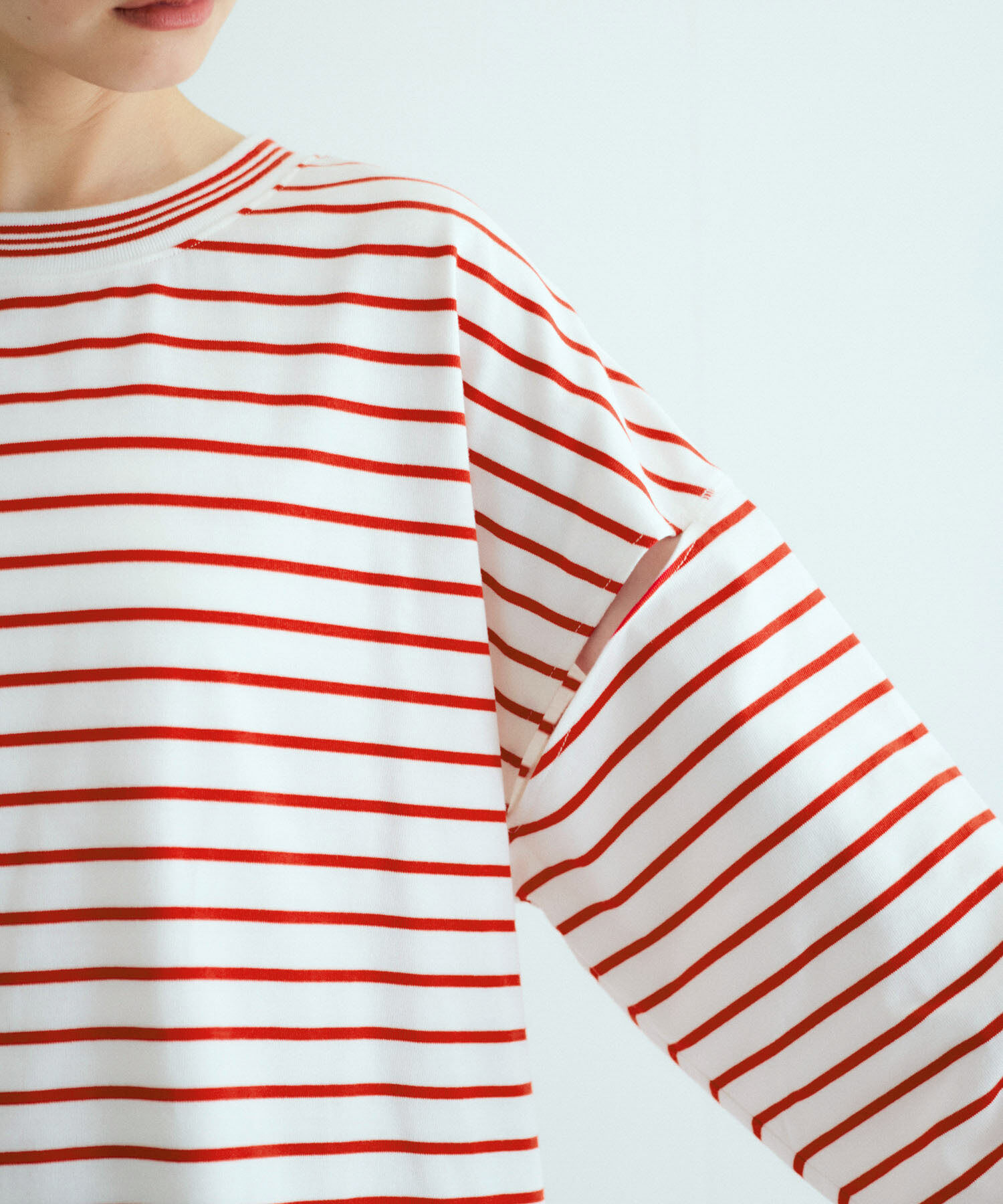 ADAM ET ROPE'「ボーダー2WAYロンTEE」|Tシャツ・カットソー|