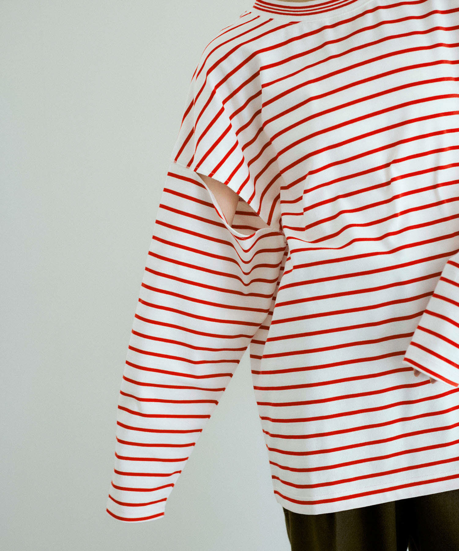 ADAM ET ROPE'「ボーダー2WAYロンTEE」|Tシャツ・カットソー|