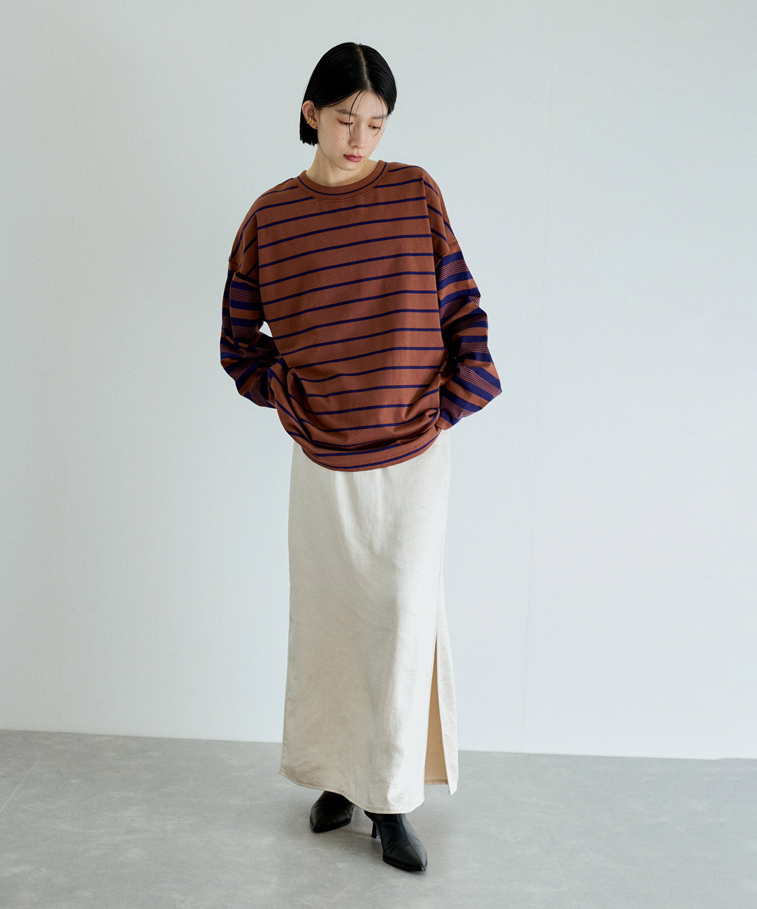 ADAM ET ROPE'「ボーダー2WAYロンTEE」|Tシャツ・カットソー|