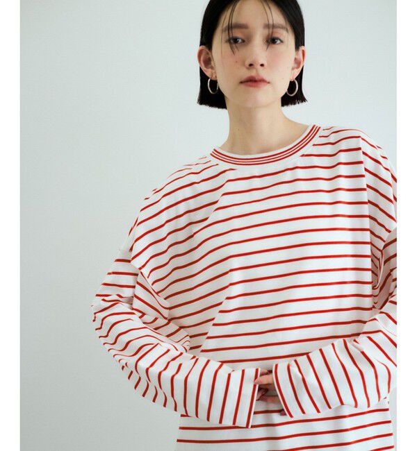 ADAM ET ROPE'「ボーダー2WAYロンTEE」|Tシャツ・カットソー|