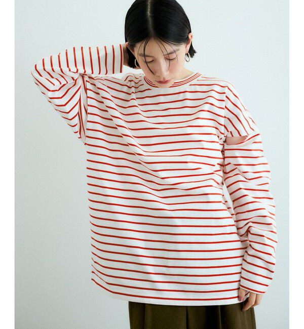 ADAM ET ROPE'「ボーダー2WAYロンTEE」|Tシャツ・カットソー|