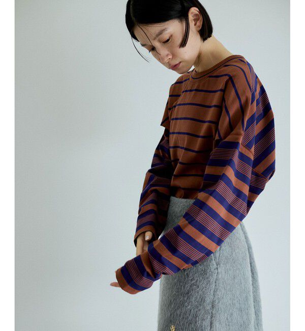 ADAM ET ROPE'「ボーダー2WAYロンTEE」|Tシャツ・カットソー|