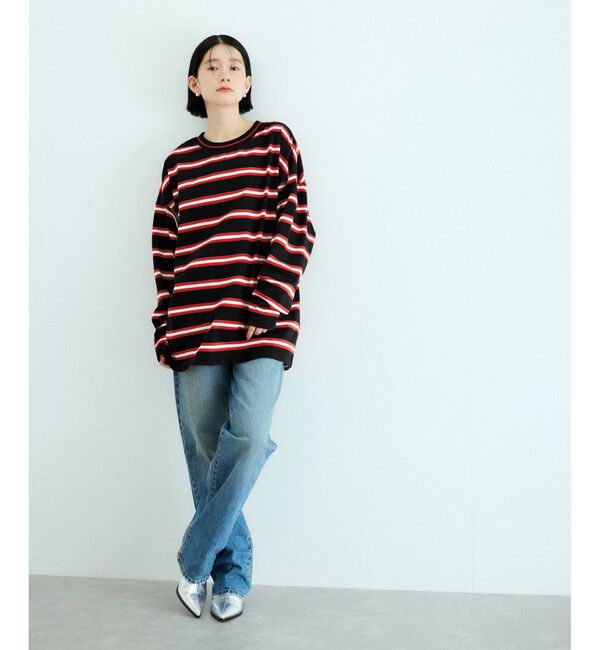 ADAM ET ROPE'「ボーダー2WAYロンTEE」|Tシャツ・カットソー|