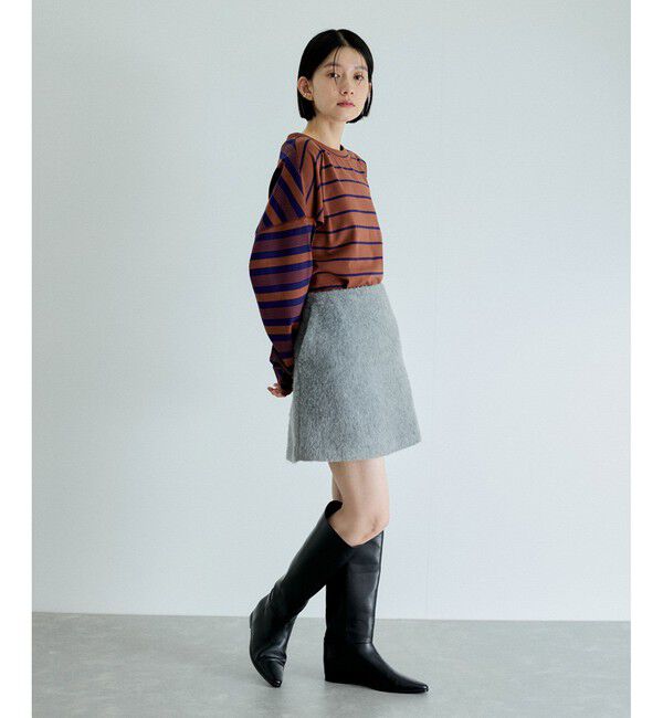 ADAM ET ROPE'「ボーダー2WAYロンTEE」|Tシャツ・カットソー|