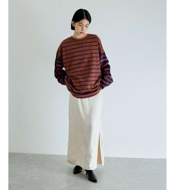 ADAM ET ROPE'「ボーダー2WAYロンTEE」|Tシャツ・カットソー|