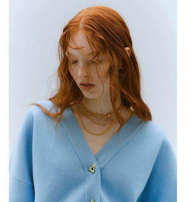 ADAM ET ROPE'「トライアングルボタンミドルカーディガン」|カーディガン|