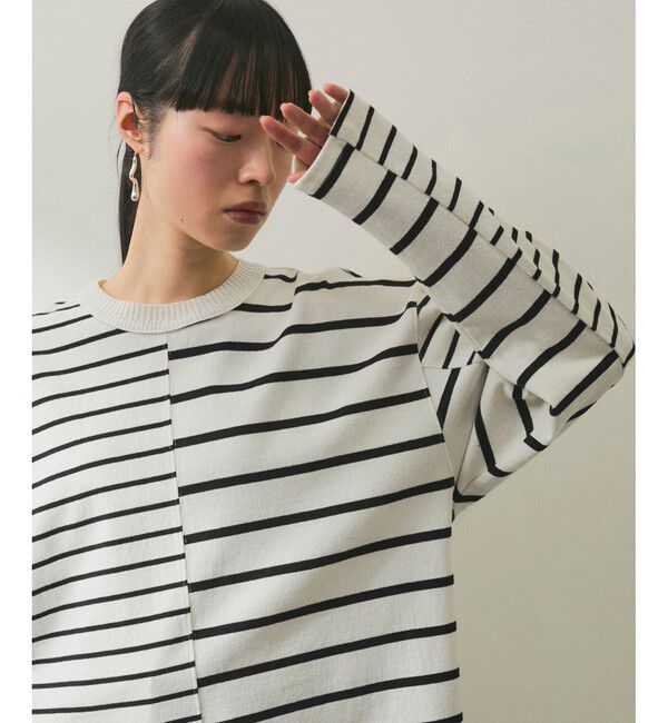 ADAM ET ROPE'「【WEB限定】MIXボーダーバスクロンTEE」|Tシャツ・カットソー|オフサブ