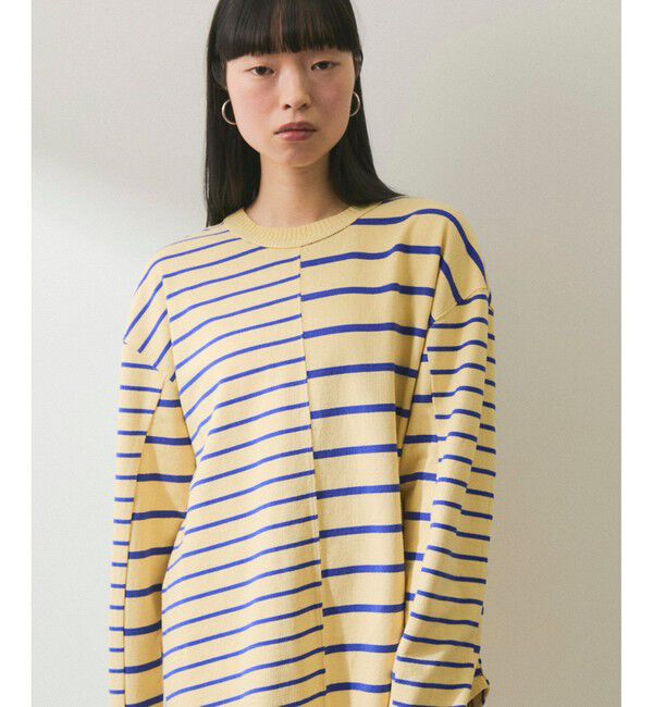 ADAM ET ROPE'「【WEB限定】MIXボーダーバスクロンTEE」|Tシャツ・カットソー|