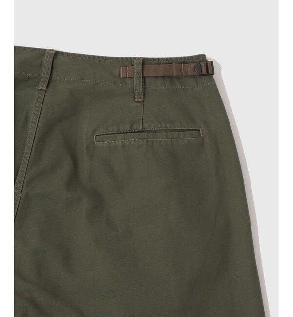 ADAM ET ROPE'「ワイドストレート ミリタリー フィールドトラウザーズ / バックサテン / セットアップ対応」|チノ|