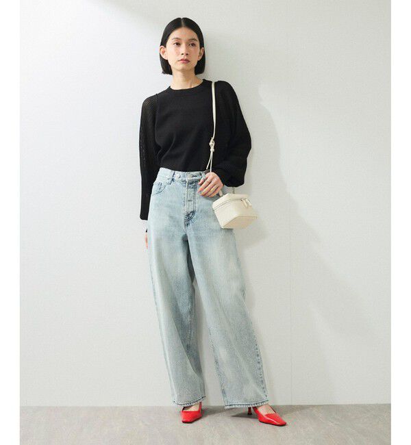 ADAM ET ROPE'「【WEB限定】パフスリーブニットプルオーバー」|Tシャツ・カットソー|