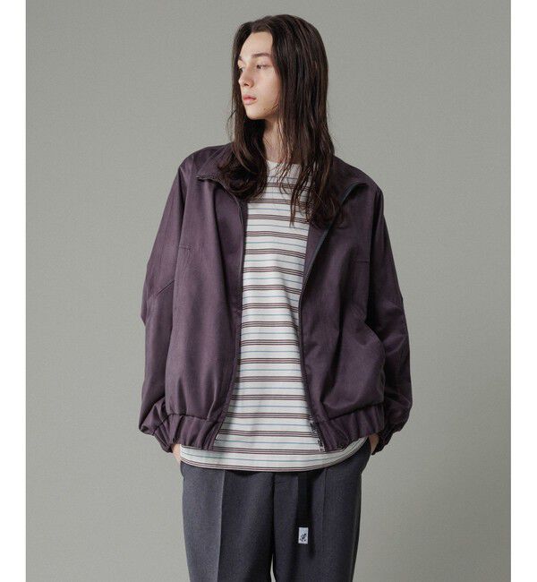 ADAM ET ROPE'「《定番》【小松マテーレ】スエード スタンドカラー ブルゾン / ユニセックス」|ブルゾン・スタジャン|