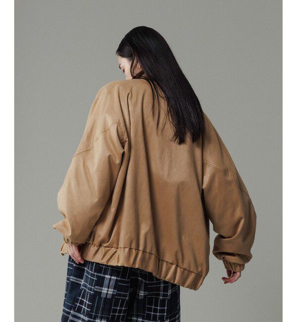 ADAM ET ROPE'「《定番》【小松マテーレ】スエード スタンドカラー ブルゾン / ユニセックス」|ブルゾン・スタジャン|