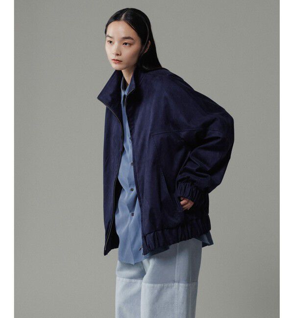 ADAM ET ROPE'「《定番》【小松マテーレ】スエード スタンドカラー ブルゾン / ユニセックス」|ブルゾン・スタジャン|