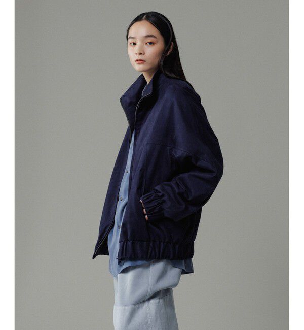 ADAM ET ROPE'「《定番》【小松マテーレ】スエード スタンドカラー ブルゾン / ユニセックス」|ブルゾン・スタジャン|