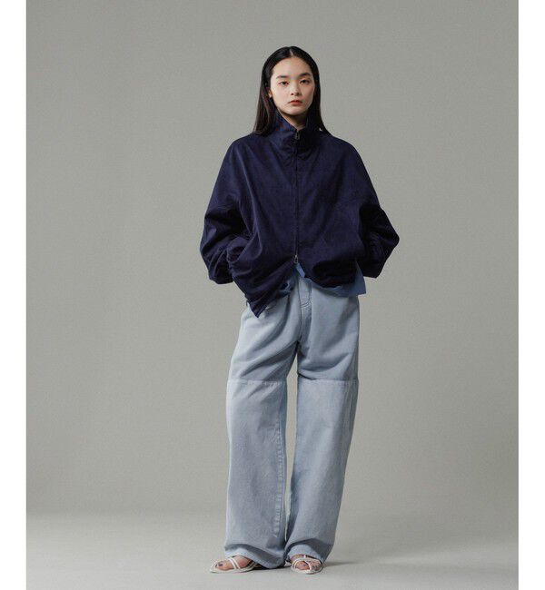 ADAM ET ROPE'「《定番》【小松マテーレ】スエード スタンドカラー ブルゾン / ユニセックス」|ブルゾン・スタジャン|